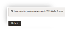 Screenshot of consent box.